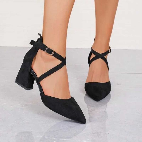 YQBTDL Summer Cross Strap Mary Jane Shoes for Women Gold Silver Wedding Party Block High Heels Pumps Sequined Cloth Black OfficeXJ241223