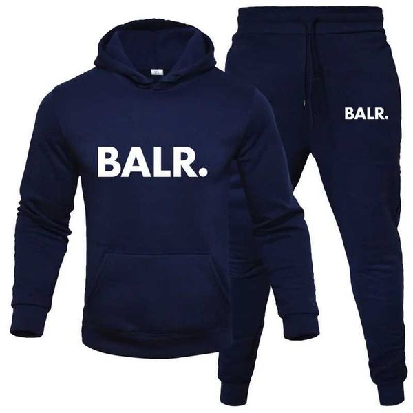 Testes masculinos 2024 Novo Autumn Mens Capuzes Sportswear e Jogging Calças Hip-Hop Sportswear Casual Top+Calças Conjunto de 2 Peças H250116