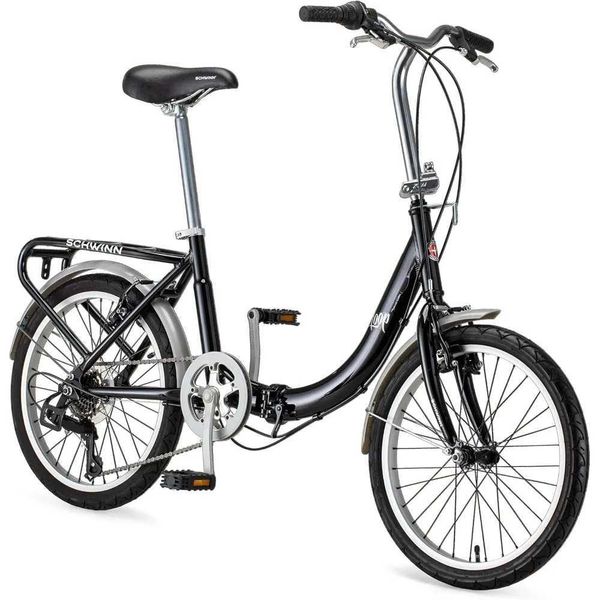 Bikes Circular folding bicycle suitable for adult women 20 inch wheels 7-speed driving train rear rack including storage bag Q241029