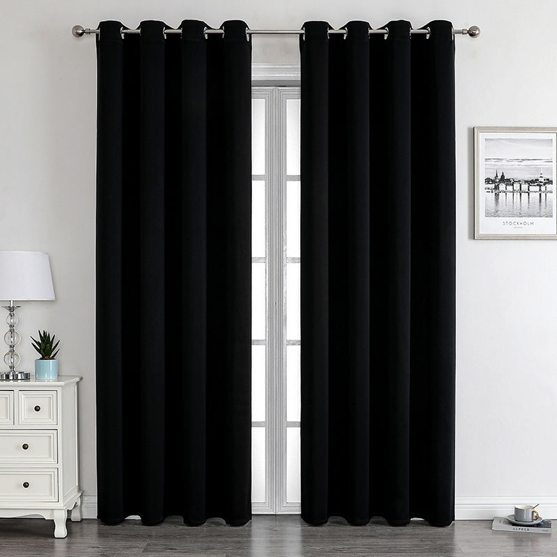 YL-32027 Cross-border high-precision blackout matte cloth finished curtains wholesale curtain