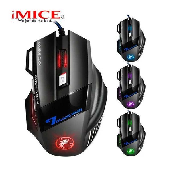 X7 Wired Mechanical Gaming Mouse with Four DPI Function Cool Rgb 7D Internet Cafe Mouse Combo Set PC Keyboard for GamerLX241024