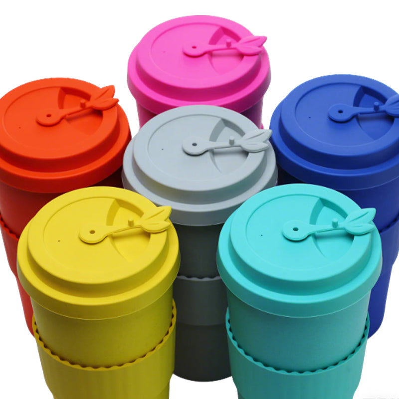Reusable Eco-Glassware: Durable Bamboo Sippy Cup with Sealable Top - Ideal for Traveling (500ml)