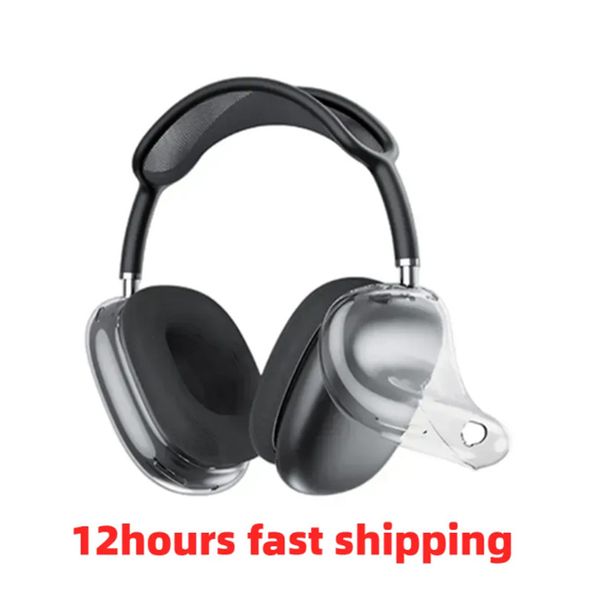For Max Bluetooth Earbuds Headphone Accessories Transparent TPU Solid Silicone Waterproof Protective AirPod Maxs Headphones Headset Cover Ca