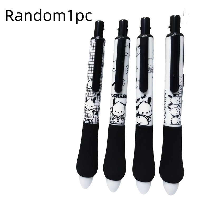 TEMU Dog Chubby Neutral Pen - Cute Black & With Illustrations, Plastic Body, Writing & Drawing, Art Supplies | Design | Plastic Construction, Pens