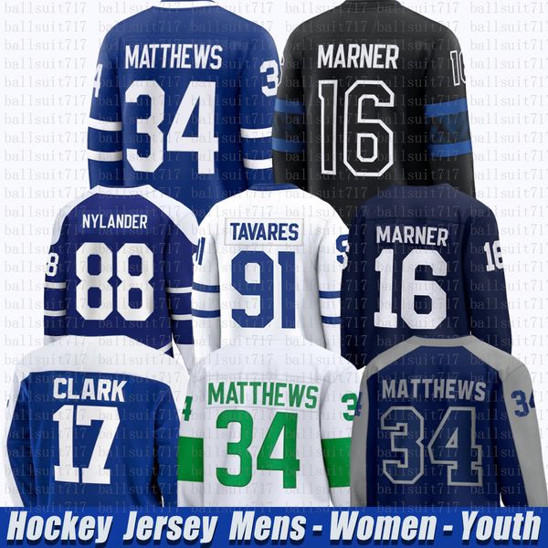 34 Austons Matthewss torontos hockey jersey maple leafs jersey Mitchell Marner William Nylander John TavaresS Max Domi Reaves Morgan Rielly