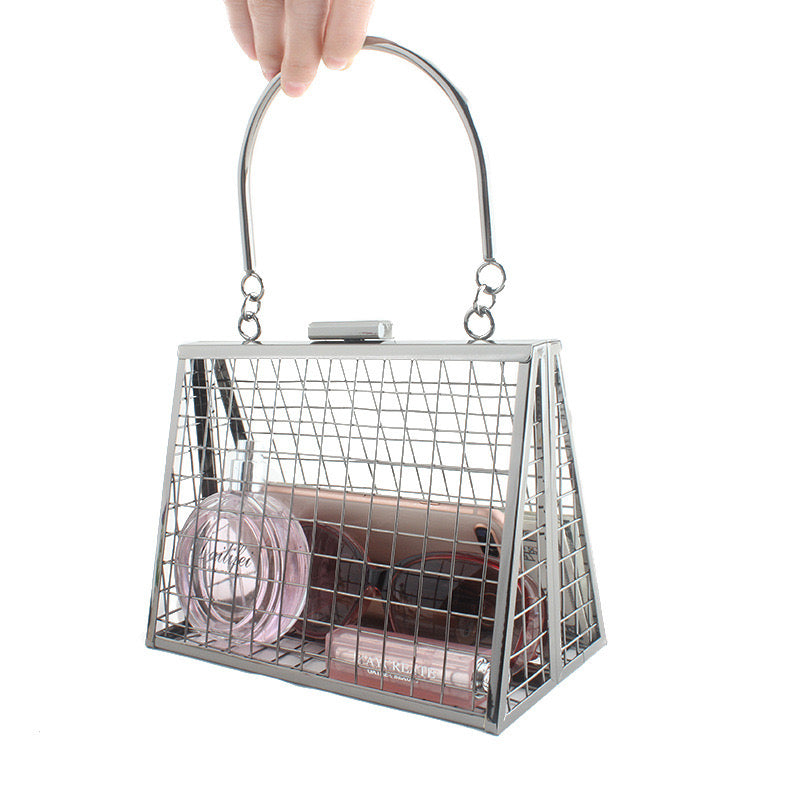 Free Shipping Evening Bags Hollow Out Clutch Bag Bird Cage Women Handbag Tote Metal Girls Tophandle Purse Fashion Party Pouch Designer Bag Luxury Ba