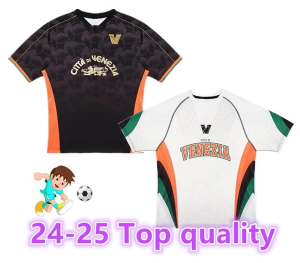 24 25 VeneziaS FC Soccer Jerseys golden jersey ARAMU FORTE Venice 2024 2025 Long sleeve BUSIO Football Shirts home away 3rd Adukt Kids Kit U