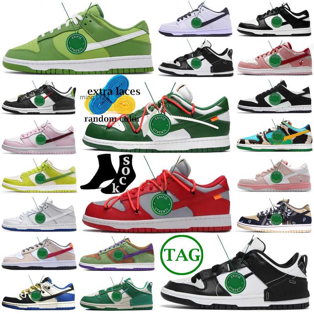 2023 New panda dunks Shoes Off sb Cool Grey Running Shoes Men Women University Red Gold Pine Green White x Candy Malachite Light Iron Ore