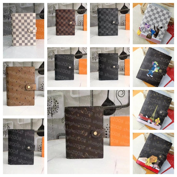 (Colors as pic show) Luxury Designer Notebook Grid Pattern Flowers Pattern Note Book 18198