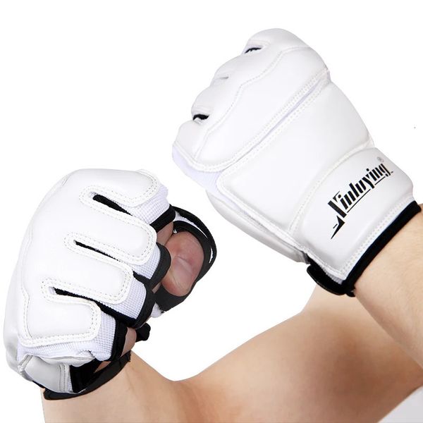 Boxing Gloves Half Fingers Adults Boxing Fighting Kids Sandbag Training MMA Sanda Karate Muay Thai Fitness Taekwondo Protector 231225