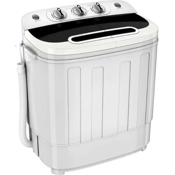 ZENY Portable Clothes Mini Twin Tub Washing hine 13lbs Capacity with Spin Dryer,Compact Washer