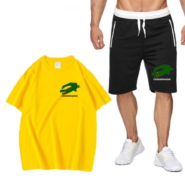 Summer Men&#039;s Sets Fashion Tracksuit Men Short Sleeve T Shirts Sport Shorts Suit Men Casual Men Clothing Mens Joggers Sets