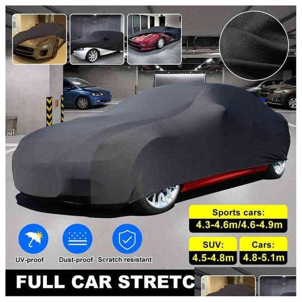 Car Covers Stretch Cloth Special Clothing Cover Indoor Dustproof Sunshade Antiuv Protection W220322 Drop Delivery Automobiles Motorc Dhwux