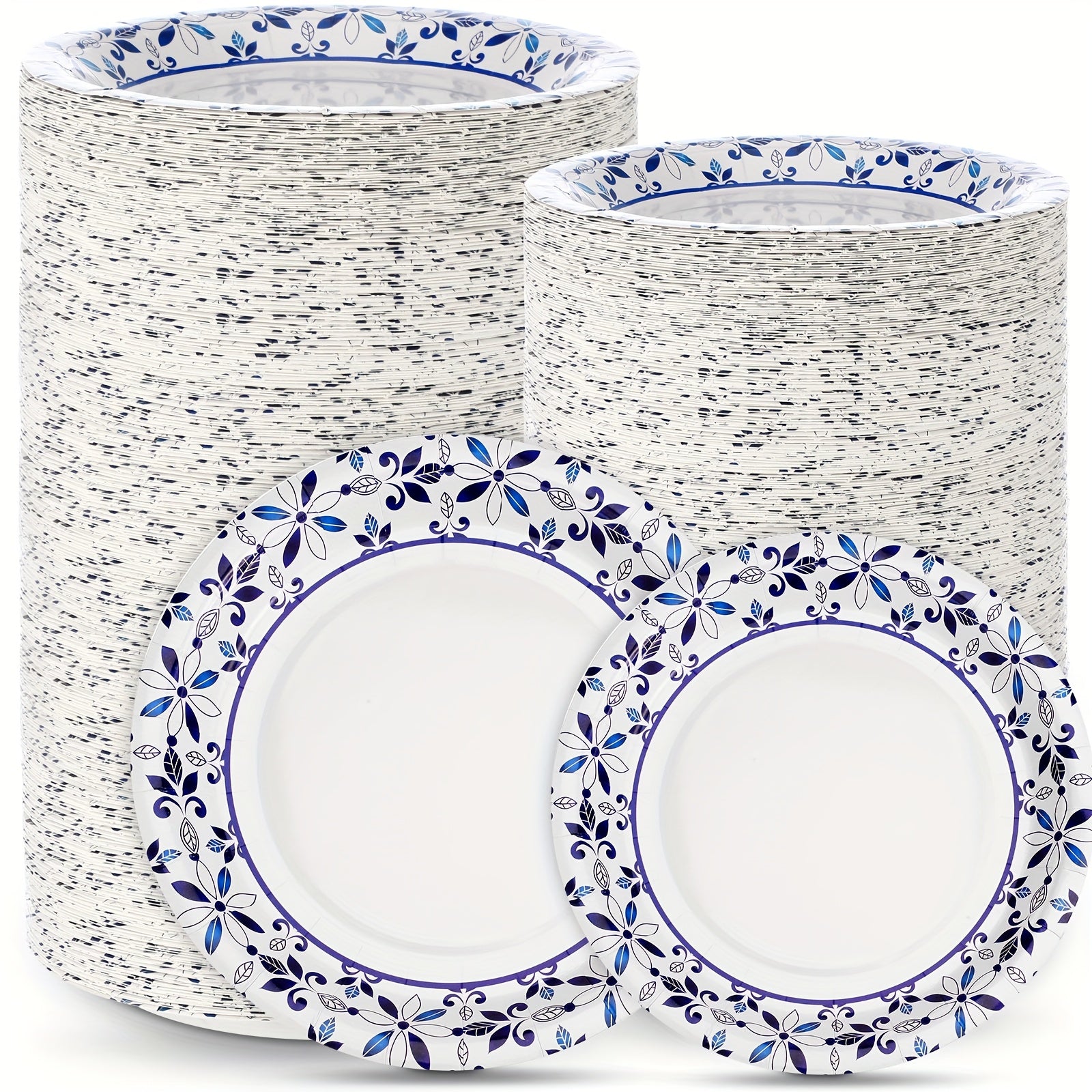 TEMU 300 Paper Plates Including 150pcs 9 Inch Heavy Duty Printed Disposable Plates And 150pcs 7 Inch Soak Proof Disposable Paper Plate For Everyday