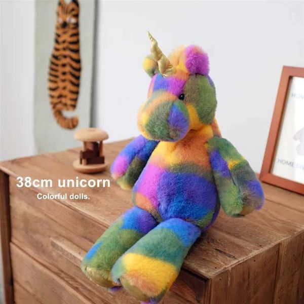 Plush Dolls 38cm Cute Plush Toy Stuffed Teddy Bear Animal Stuffed Doll Baby Gifts Multi-Color Bunny ToysY241216LE2K