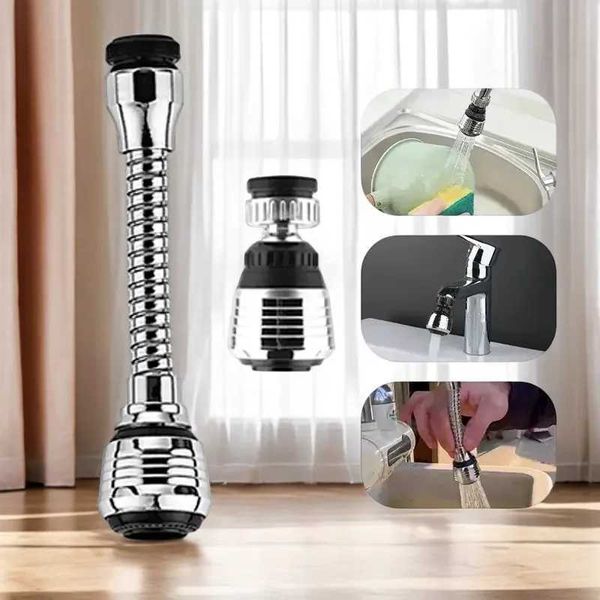 360 Degree Faucet Anti Splash Head Kitchen Water Saver Universal Rotating Bubbler Filter Nozzle Booster Nozzle Kitchen Tools Y250117