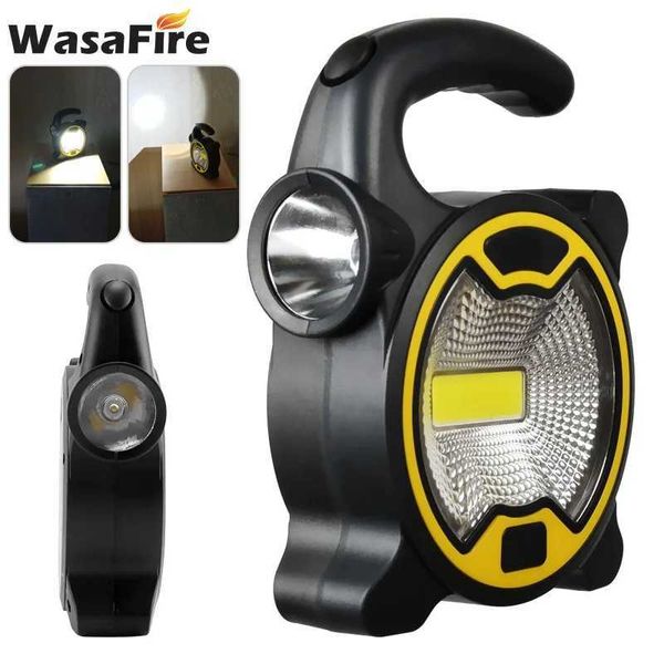 LED Floodlight Flashlight Portable Lantern Handheld Torch Outdoor Camping Tent LampEmergency Light Searchlight with handleLX241113