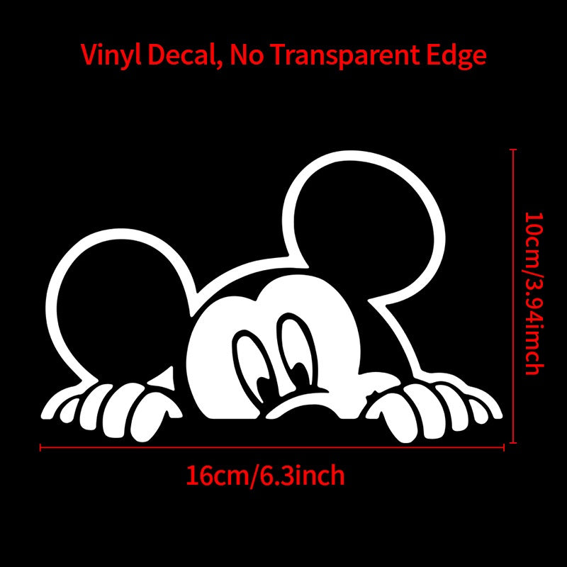 TEMU 1pc Mouse Car Window Decal - Waterproof Removable Vinyl Sticker For Cars, Laptops, Glass-metal- - Cute Animal Print Decoration, Car Accessories,
