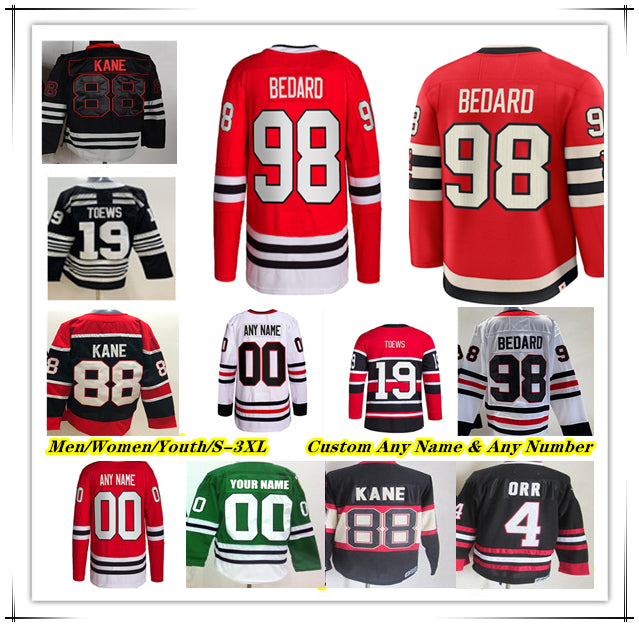 Connor Bedard ICE Hockey Jersey Ryan Donato Teuvo Teravainen Taylor Hall Alex Vlasic Tyler Bertuzzi Nick Foligno Connor Murphy Seth Jones Pat Maroon