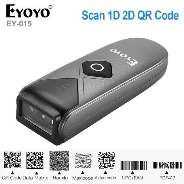 Other Electronics Eyoyo EY-015 Mini Barcode Scanner USB Wireless Bluetooth 1D 2D QR PDF417 Barcode Suitable for iPad iPhone Android Tablets