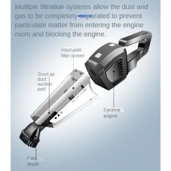 Car mounted vacuum cleaner 12V, household wireless, convenient, portable charging, high-power vacuum cleaner