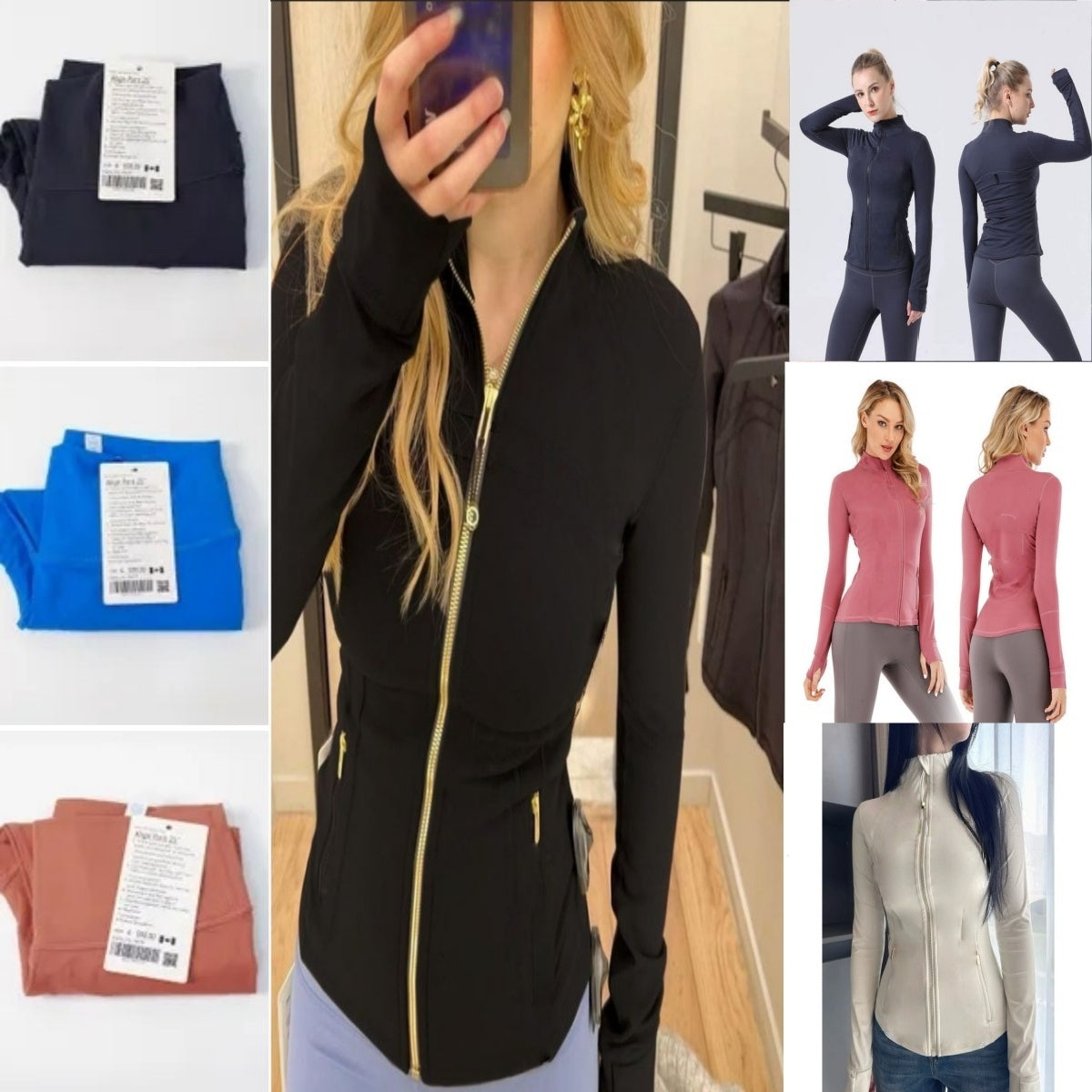 2025 Yoga Jacket Women&#039;s Workout Sport Coat Fitness Jacket Sports Quick Dry Activewear Top Solid Zip Up Sweatshirt Sportwear leggings Hot Sell