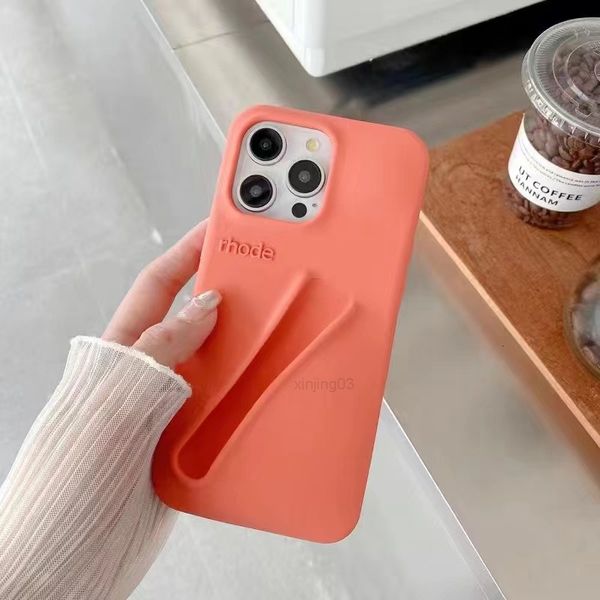 Cover Lip Designer Lipstick Rhode Phone Cover Design Lipstick Color Lipstick 3D Makeup Silicone Phone Cover Suitable for Apple iPhone 15 Pro