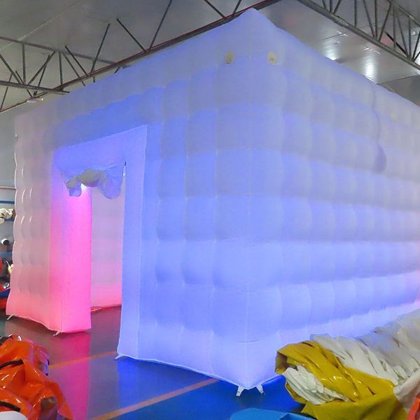 10x5x4mH (33x16.5x13.2ft) free ship to door outdoor activities LED colorful lighting inflatable lawn tent,oxford inflatable nightclub tent f