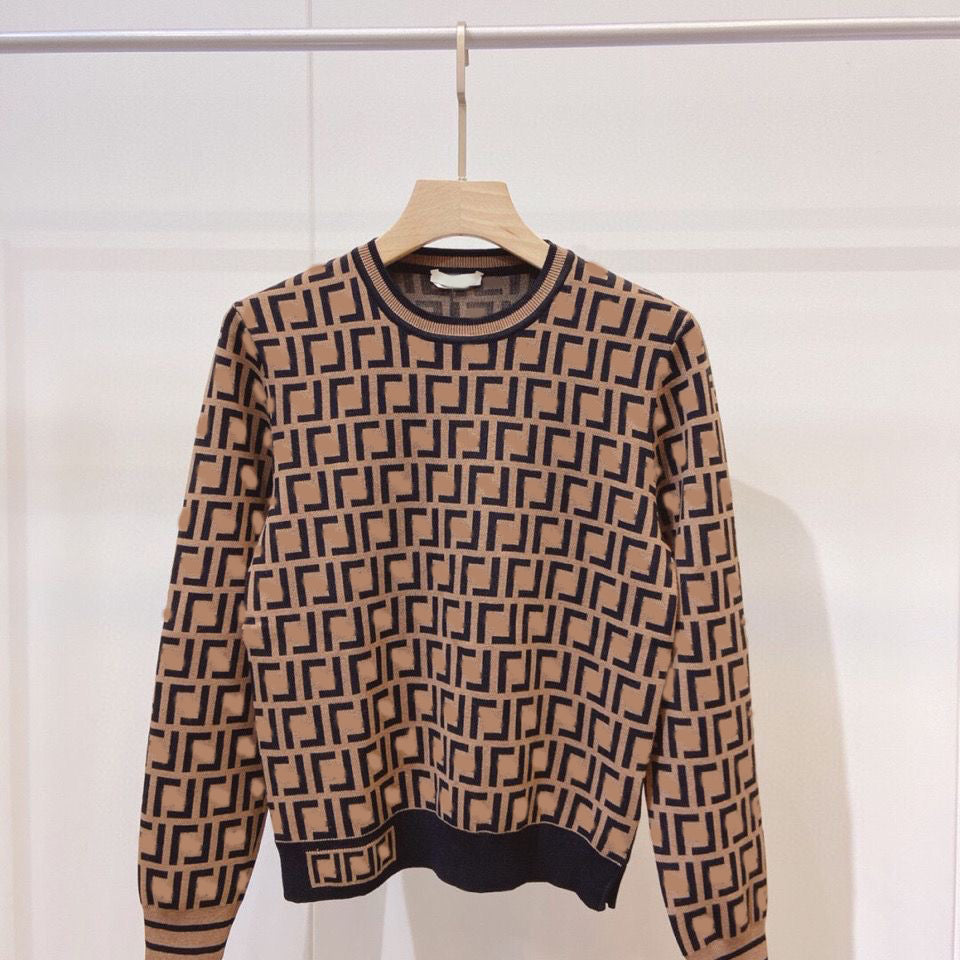 Women&#039;s Sweaters Designer fashion Sweater Autumn Round Long Sleeve Full body letters Women High End Jacquard Cardigan knitting Coats C6QG