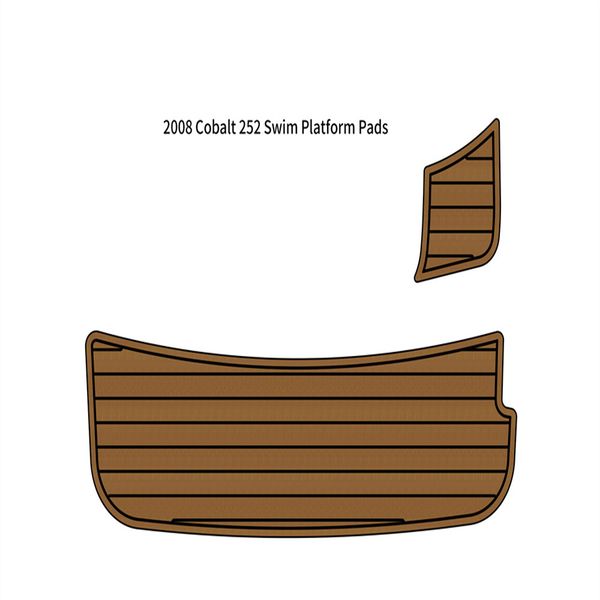 2008 Cobalt 252 Swim Platform Step Pad Boat EVA Foam Faux Teak Deck Floor Mat Flooring SeaDek MarineMat Style Self Adhesive