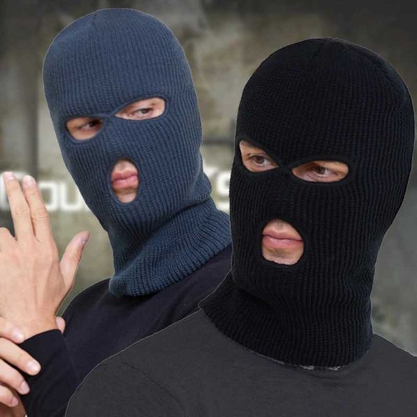2024 New Fashion 3-Ho Knitted Full Face Cover Ski Mask Winter clava Warm Knit Full Face Mask For Outdoor Sports NEWXJ241231
