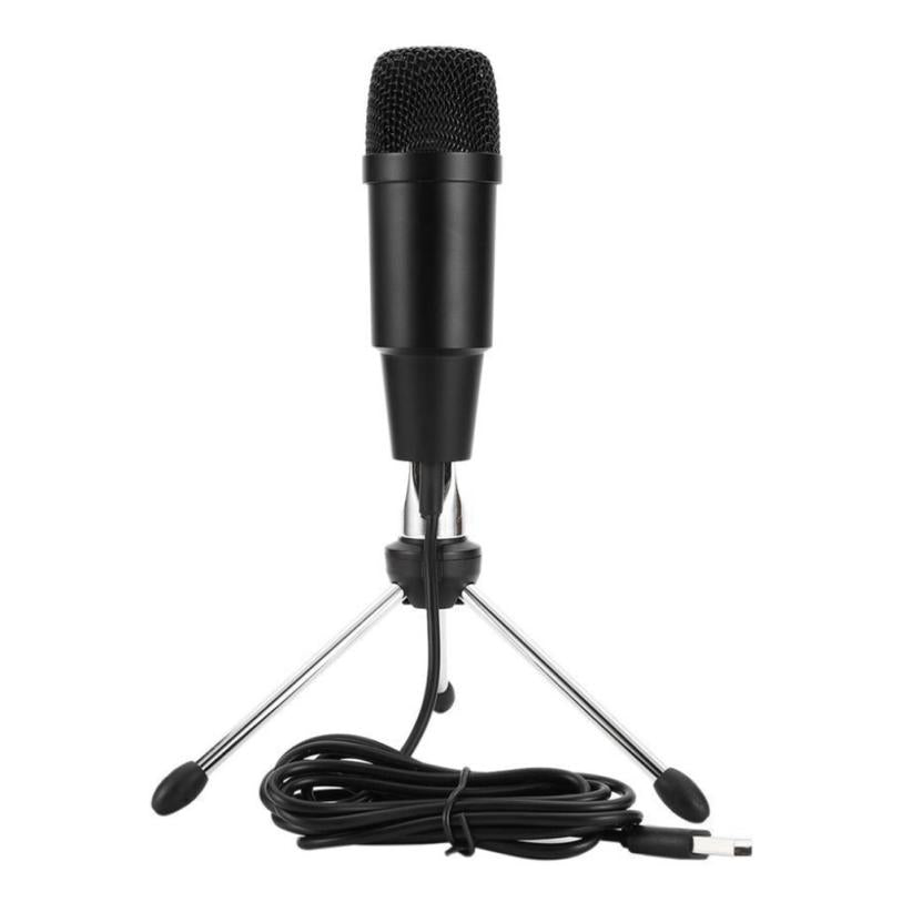 C330 Usb Microphone Karaoke Microphone Plastic and Metal Capacitor Microphone HeartShaped Pointing Black7300358