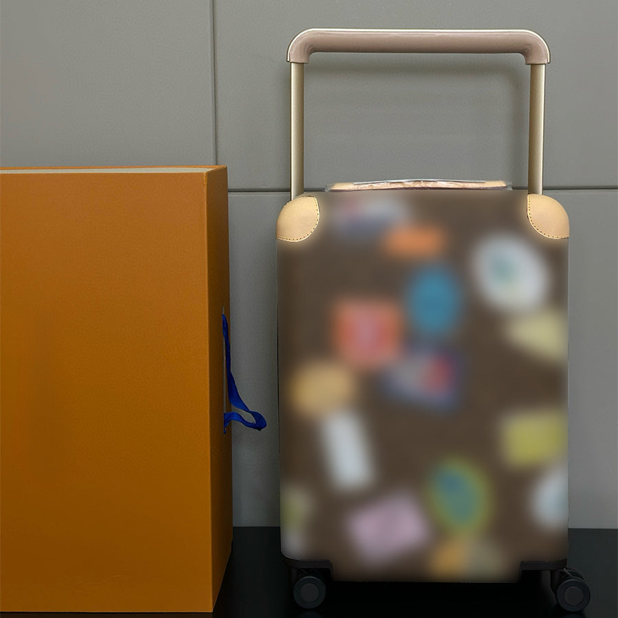 Designer Suitcase Luxury Luggage Boarding Case Rolling Genuine Leather Suitcase Classic Flower Letter wheels Carry On Trolley Case Password Travel B