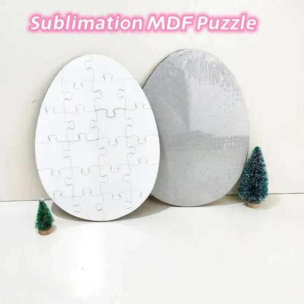 Favor Gift Party Wooden Sublimation Egg Puzzle Blank Custom Jigsaw MDF DIY Easter Puzzles S 2024