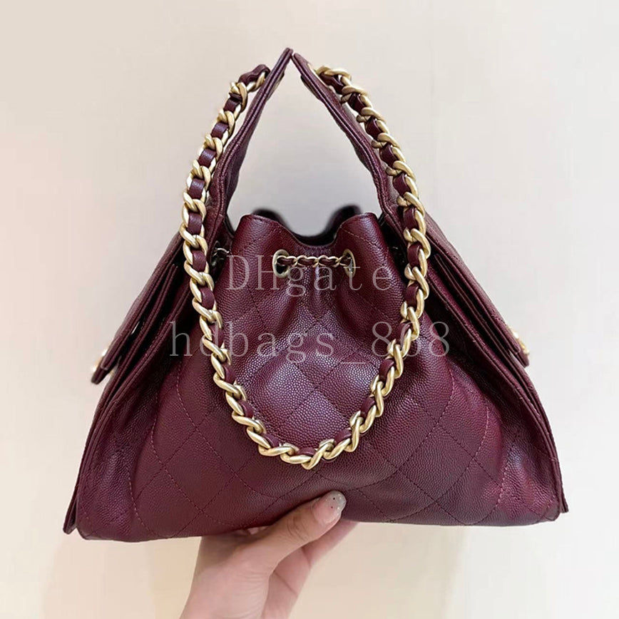 Mirror quality Designer 25 Small Handbag Bucket bag Shopping bags Hobo bag Luxury Genuine Leather Shoulder Tote Chain bag 30cm With box C283