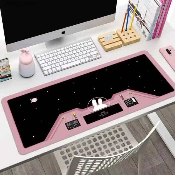 Pads Wrist Rests Cute Astronauts Rabbit Mouse Computer Keyboard Non-slip Rubber Base Office Desktop Pad Table Mat for Desk Women J241204
