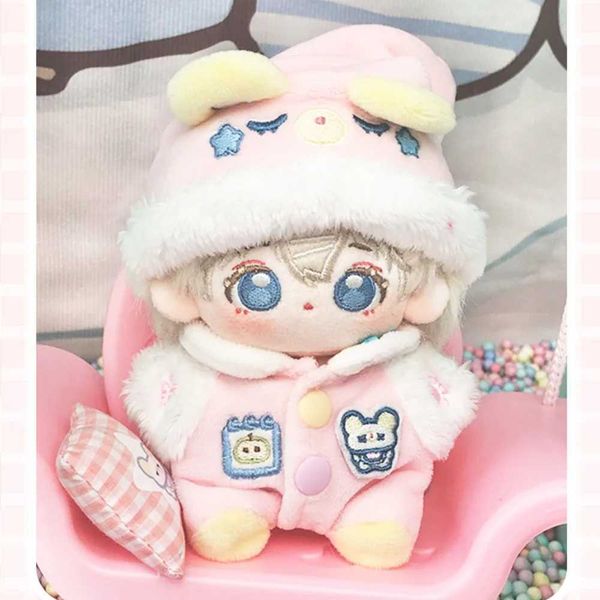 Doll Apparel 10cm cotton doll clothing set 10cm bear sleepwear doll clothes cotton doll clothes Nunu cute 3-piece pajama set doll clothes Y2