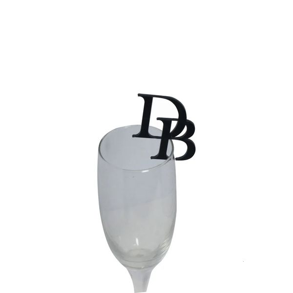 Other Event Party Supplies 20-50-100pcs Personalized Drink Stirrers laser Acrylic Wedding Drink Tags Glass Markers Champagne Toasting Tags C