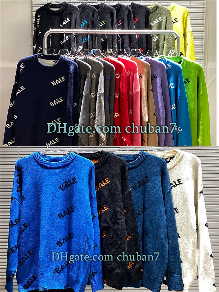 Men Sweaters crew neck sweater for women Loose and comfortable Christmas sweater Classic Letter Sweater Plus size pullover Thickened loose autumn to