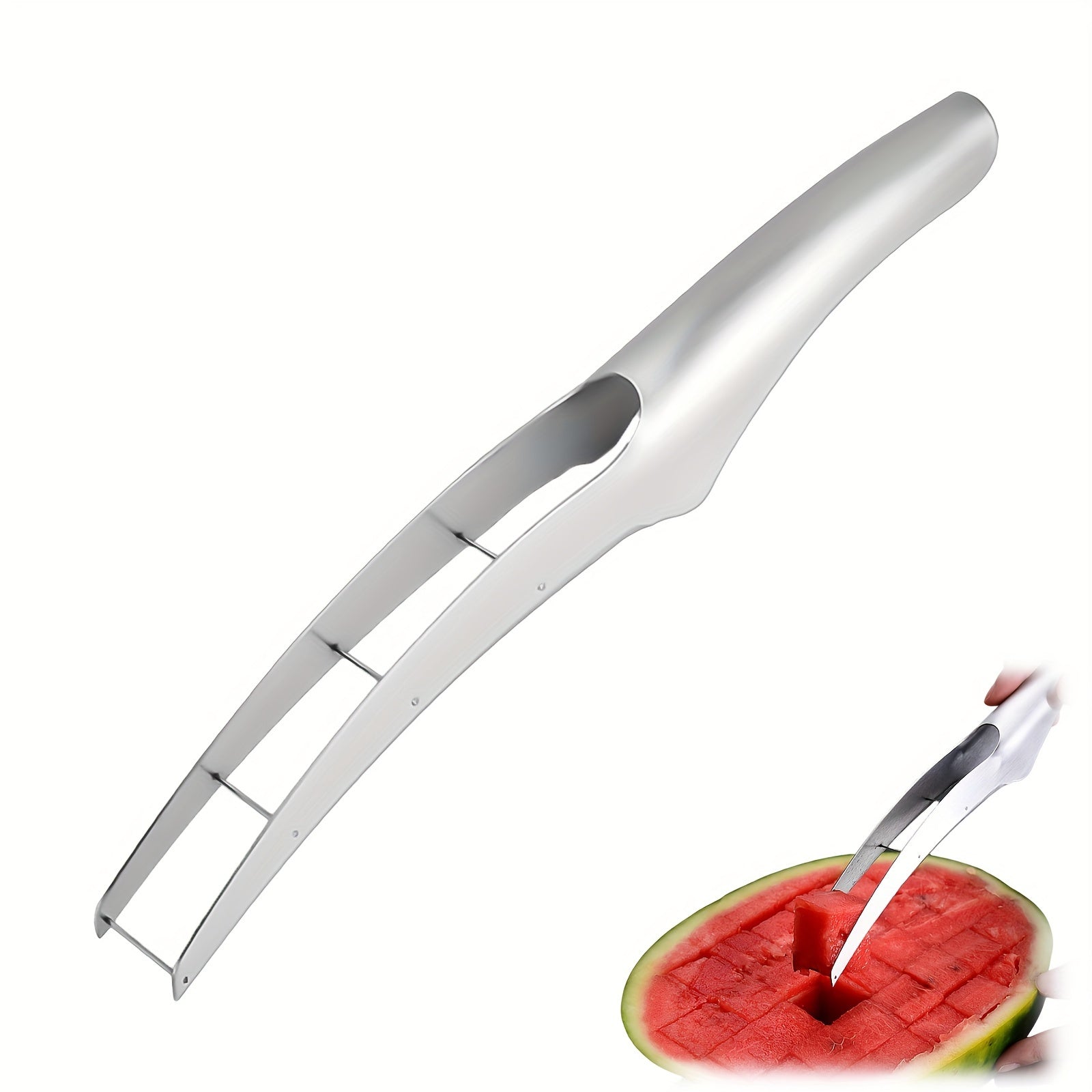 TEMU 2024 New Watermelon Cutter Slicer Cut Watermelon Into Cubes Knife Melon Baller For Kitchen Gadgets Useful