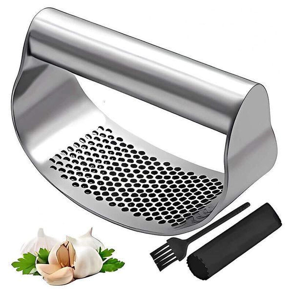 Upgraded Stainless Steel Press Squeezer Manual Ginger Rocker Crusher Garlic Cutting Mince Tools Kitchen Gadgets