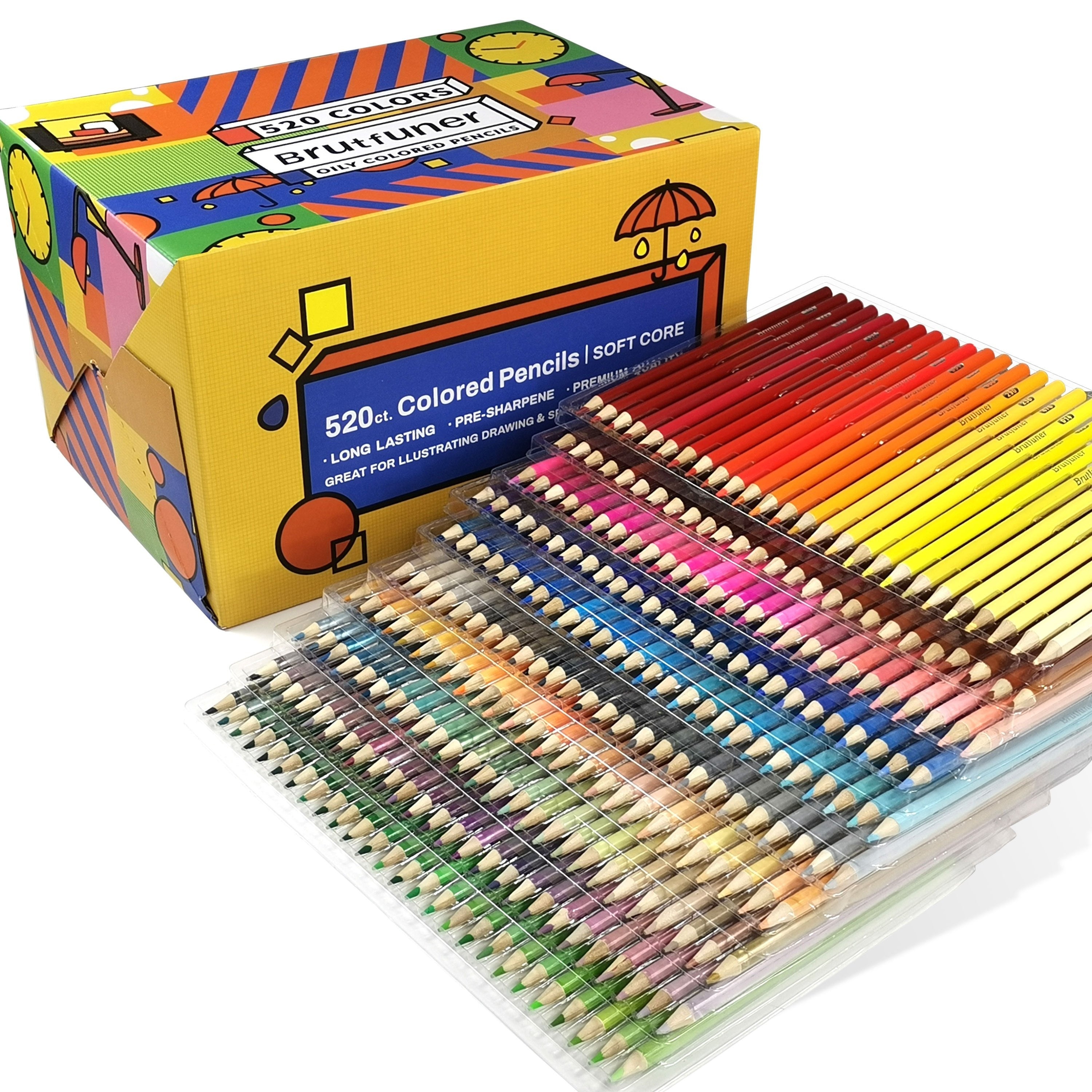 TEMU 520 Colored Pencils Set For Artistic Professional Use
