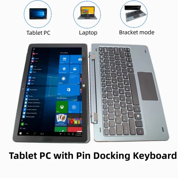 Hot Sale 11.6 INCH 4GBDDR+128GB 2in1 Tablets With Docking Keyboard Windows 10 CPU x5-8300 Tablet PC 1920*1080IPS HDMI-Compatible