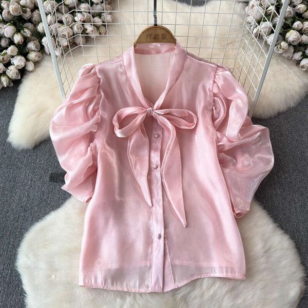 Summer Printing Short Sleeve Long Sleeve Tee Shirts Bottoming Turtleneck Women&#039;s Plaid Collar Blouse Street Activity Crop Tops2 Women&#