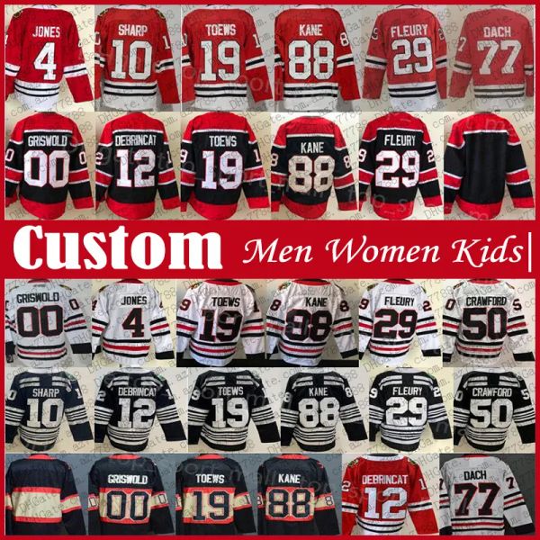 19 Jonathan Toews 5 Connor Murphy Chicago Hockey Jersey Custom Blackhawks Patrick Kane Seth Caleb Jones Jujhar Khaira Tyler Johnson Philipp