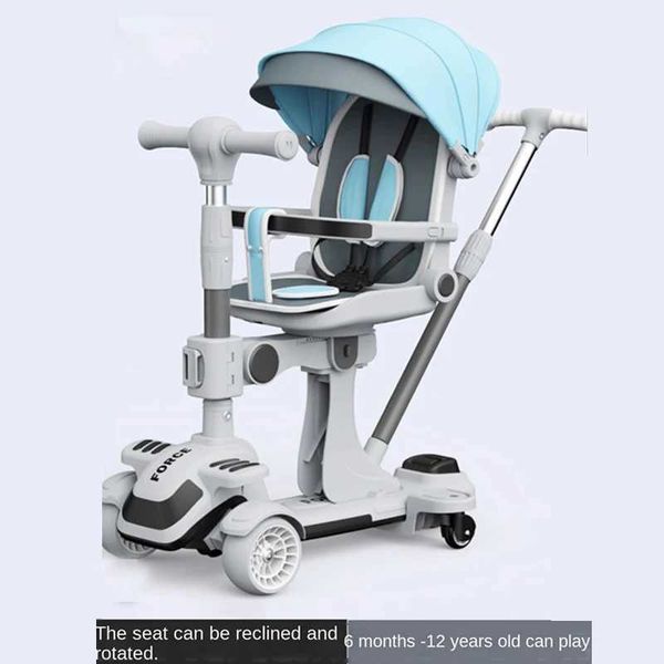 Carrinhos# nova scooter 6 in1 crianças de 1-3-6-12 anos O carro multifuncional pode sentar e deitar carrinhos de bebê pode skate caro s24121