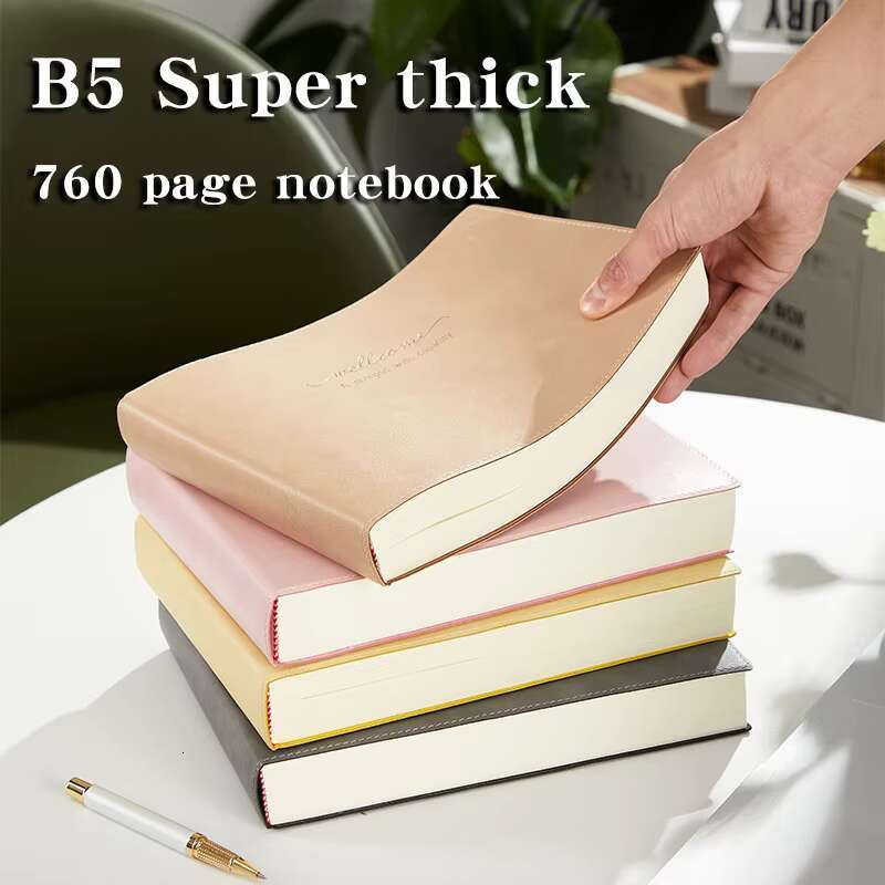 OEM Custom aron Color 380 Sheets Journal Portable Notepad Sketching B5 Soft Cover Notebook for Advertising Present