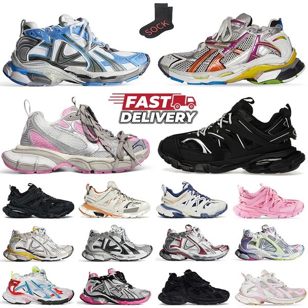 Runners 7.0Sneakers Designer Track Shoes Luxury Platform Black White Pink Multicolor Tracks Runner Luxury Loafers Women Mens Trainers