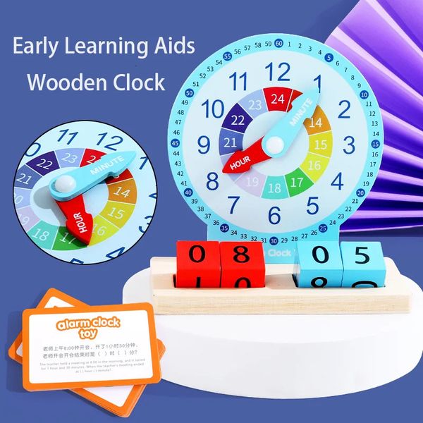Childrens clock teaching aids educational toys kindergarten time learning cognition baby enlightenment gift 250116