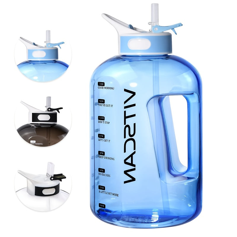 TEMU Motivational 1 Gallon Water Bottle With Time Marker, Large Jug For Sports, Bpa Free